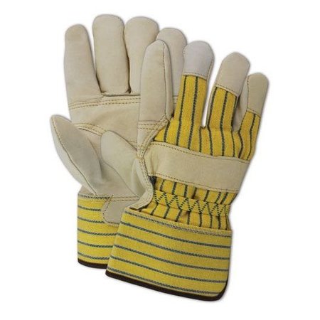 MAGID DuraMaster Grain Leather Palm Glove w Palm Patch, 12PK TB534EPPJ